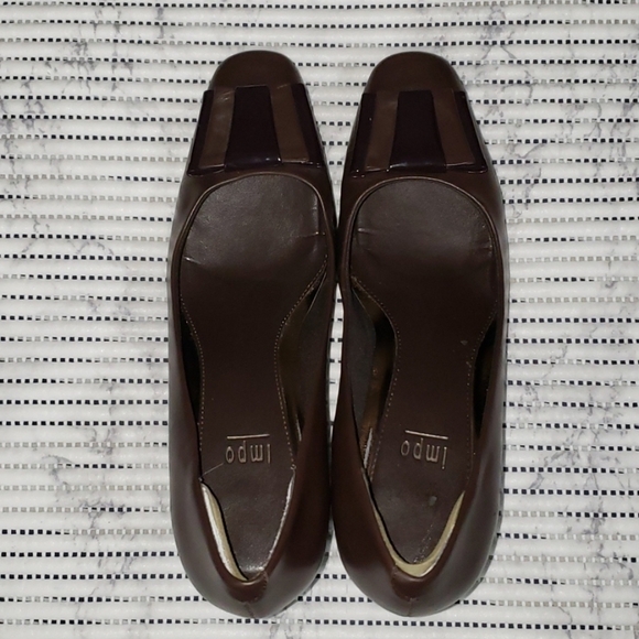 Vintage Styled Impo Brown Leather Shoes Size 8.5 - Picture 4 of 4